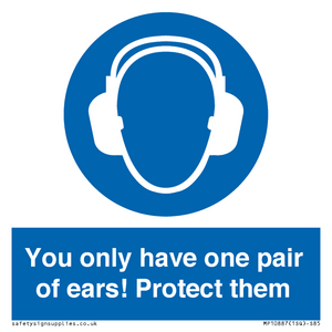 Mandatory: You only have one pair of ears! Protect them